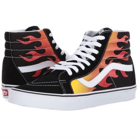 vans high top flames